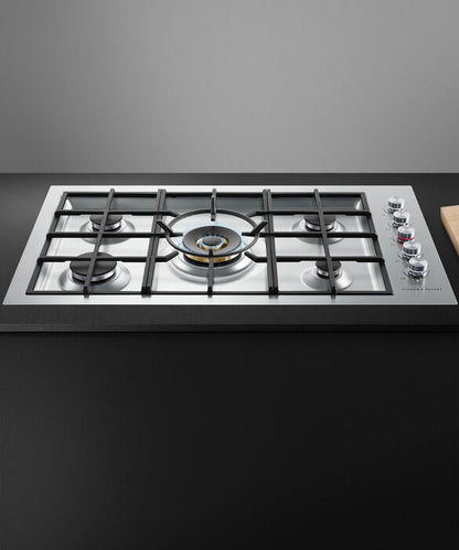 Fisher & Paykel CG365DNGRX2N 36″ Gas on Steel Cooktop