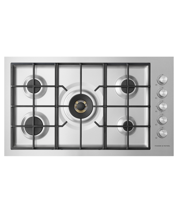 Fisher & Paykel CG365DNGRX2N 36″ Gas on Steel Cooktop