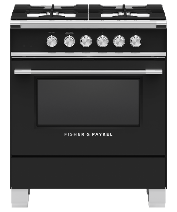 Fisher & Paykel OR30SCG4B1 30" Series 7 Classic Gas Range – Black