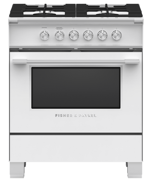 Fisher & Paykel OR30SCG4W1 30" Series 7 Classic Gas Range – White