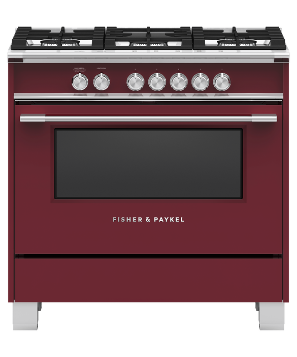 Fisher & Paykel OR36SCG4R1 36" Series 7 Classic Gas Range – Red