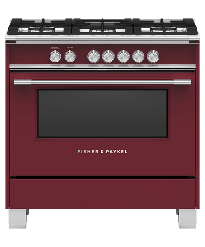 Fisher & Paykel OR36SCG4R1 36" Series 7 Classic Gas Range – Red