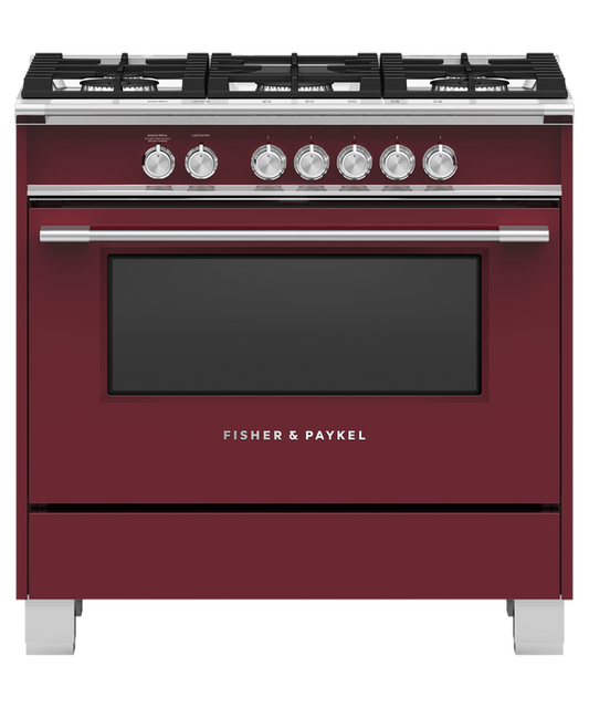 Fisher & Paykel OR36SCG4R1 36" Series 7 Classic Gas Range – Red