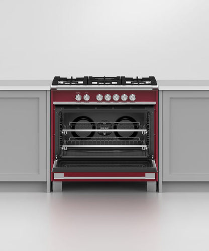Fisher & Paykel OR36SCG4R1 36" Series 7 Classic Gas Range – Red