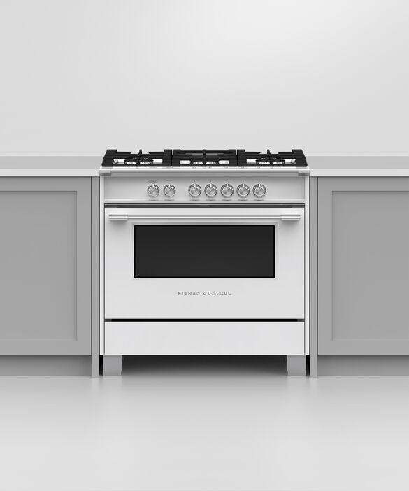 Fisher & Paykel OR36SCG4W1 36" Series 7 Classic Gas Range – White