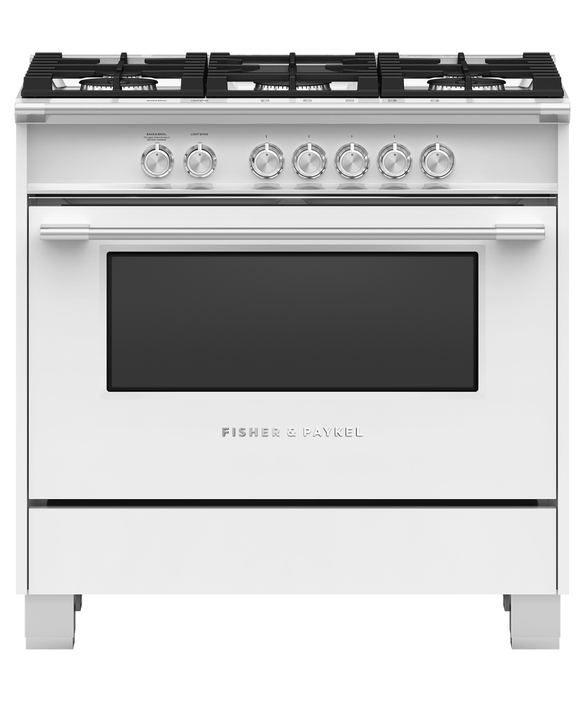 Fisher & Paykel OR36SCG4W1 36" Series 7 Classic Gas Range – White