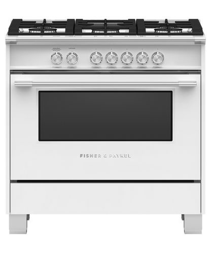 Fisher & Paykel OR36SCG4W1 36" Series 7 Classic Gas Range – White