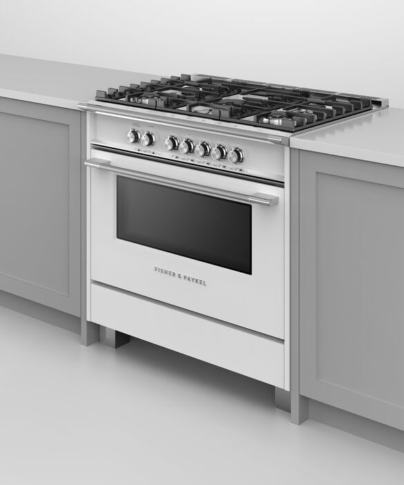 Fisher & Paykel OR36SCG4W1 36" Series 7 Classic Gas Range – White