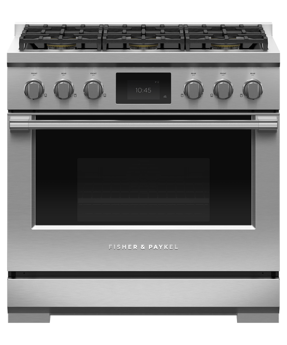 Fisher & Paykel RDV3-366-L 36" Professional Dual Fuel Range – Stainless Steel