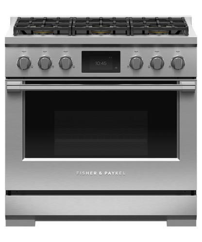 Fisher & Paykel RDV3-366-L 36" Professional Dual Fuel Range – Stainless Steel