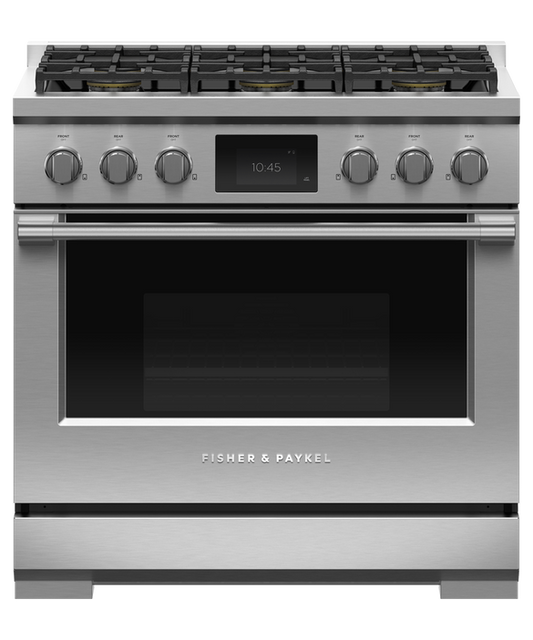 Fisher & Paykel RDV3-366-L 36" Professional Dual Fuel Range – Stainless Steel
