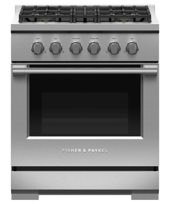 Fisher & Paykel RGV3-304-N 30" Professional Gas Range – Stainless Steel