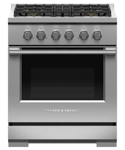 Fisher & Paykel RGV3-304-N 30" Professional Gas Range – Stainless Steel