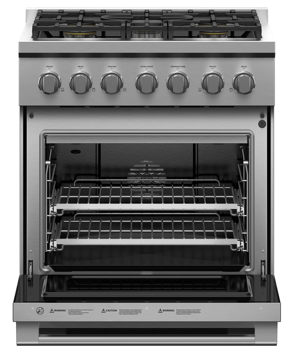Fisher & Paykel RGV3-305-N 30" Professional Gas Range, 5 Burners – Stainless Steel