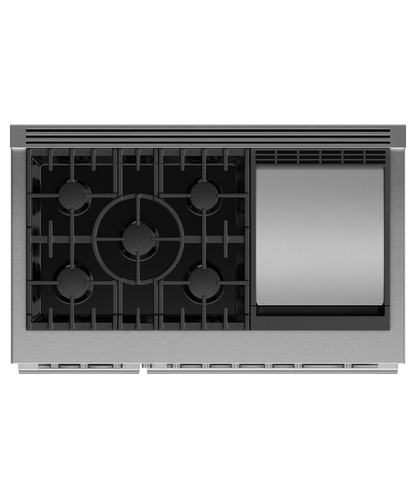 Fisher & Paykel RGV3-485GD-N 48" Professional Gas Range with Griddle – Stainless Steel