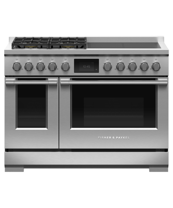 Fisher & Paykel RHV3-484-N 48" Professional Dual Fuel Hybrid Range – Stainless Steel