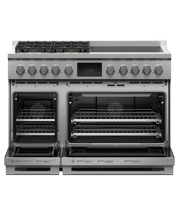 Fisher & Paykel RHV3-484-N 48" Professional Dual Fuel Hybrid Range – Stainless Steel