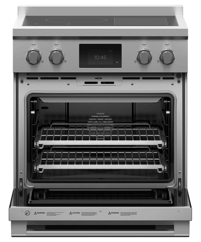 Fisher & Paykel RIV3-304 30" Professional Induction Range, SmartZone, Self-Cleaning – Stainless Steel
