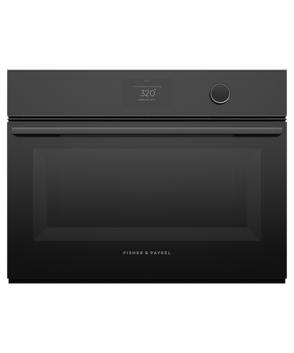 Fisher & Paykel OM24NMTDB1 24" Compact Convection Speed Oven - Black Glass