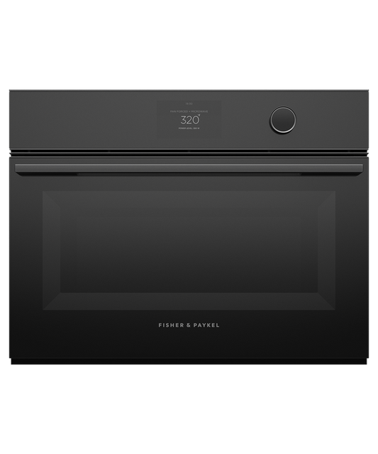 Fisher & Paykel OM24NMTDB1 24" Compact Convection Speed Oven - Black Glass