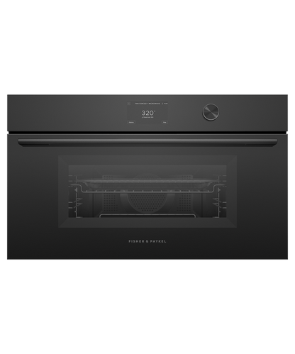 Fisher & Paykel OM30NCTDB3 30" Compact Convection Speed Oven - Black Glass