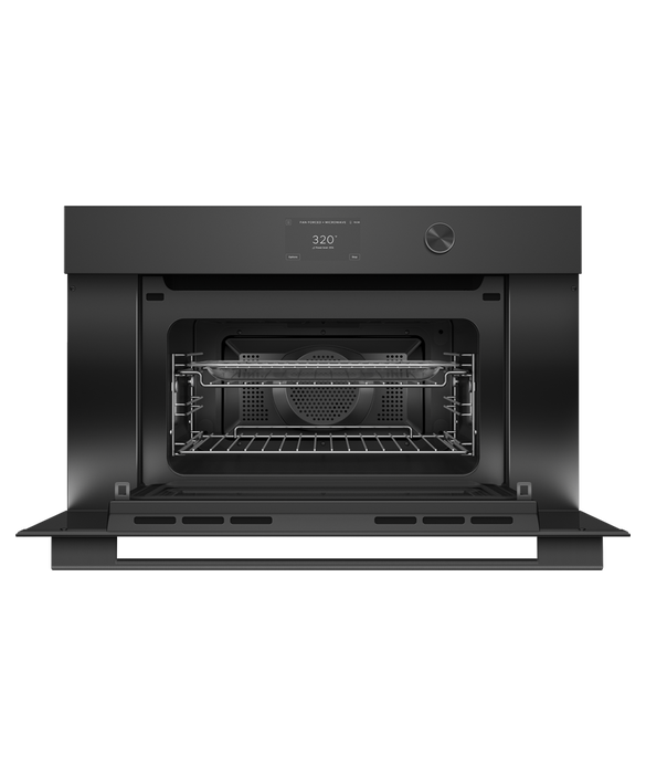 Fisher & Paykel OM30NCTDB3 30" Compact Convection Speed Oven - Black Glass