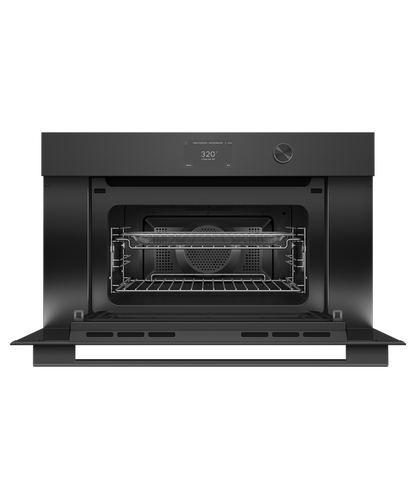 Fisher & Paykel OM30NCTDB3 30" Compact Convection Speed Oven - Black Glass