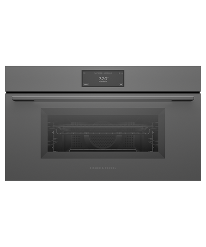 Fisher & Paykel OM30NMUG3 30" Compact Convection Speed Oven - Grey Glass