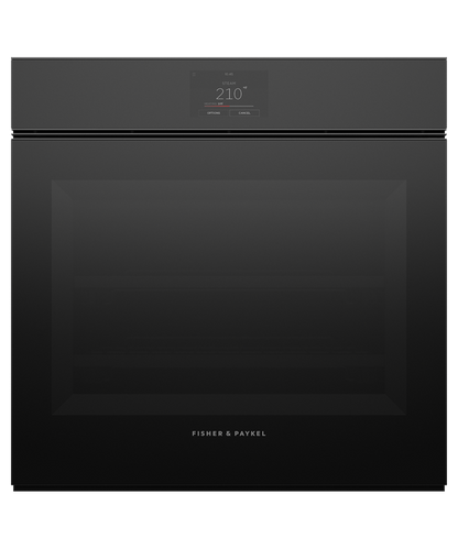 Fisher & Paykel OS24SMTNB1 24" Handleless Combination Steam Oven - Black Glass