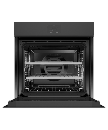 Fisher & Paykel OS24SMTNB1 24" Handleless Combination Steam Oven - Black Glass