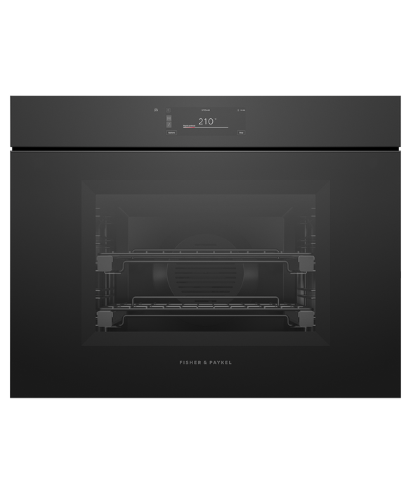 Fisher & Paykel OS30SMUNB3 30" Combination Steam Oven Handleless - Black Glass