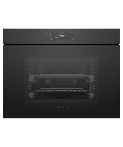 Fisher & Paykel OS30SMUNB3 30" Combination Steam Oven Handleless - Black Glass
