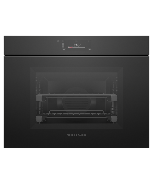 Fisher & Paykel OS30SMUNB3 30" Combination Steam Oven Handleless - Black Glass