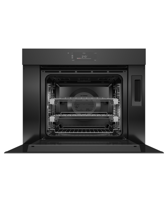 Fisher & Paykel OS30SMUNB3 30" Combination Steam Oven Handleless - Black Glass