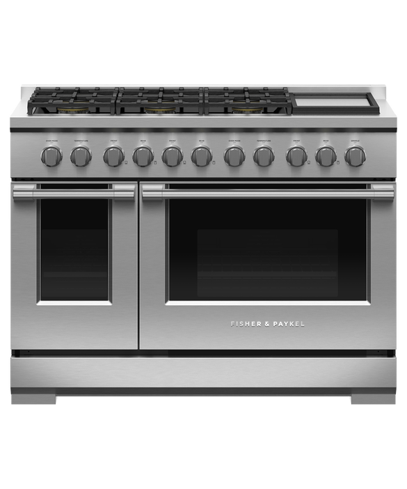 Fisher & Paykel RGV3-486GD-N 48" Professional Gas Range with Griddle – Stainless Steel