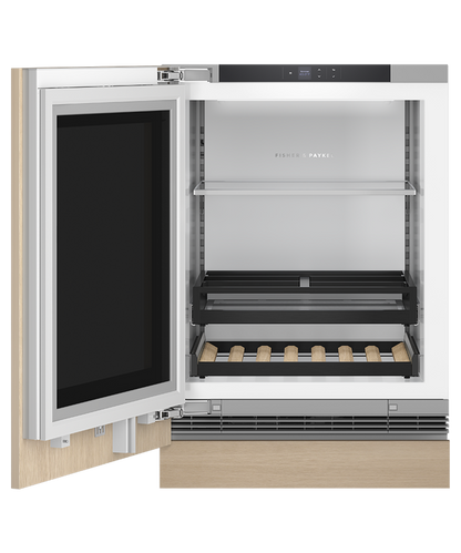 Fisher & Paykel RS2435SBLT1 24" Series 9 Panel-Ready Integrated Beverage Center with Glass Door