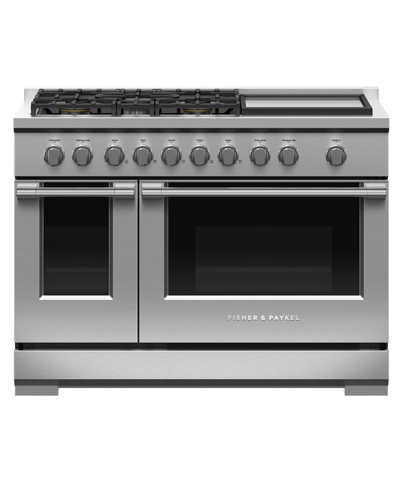 Fisher & Paykel RGV3-485GD-N 48" Professional Gas Range with Griddle – Stainless Steel