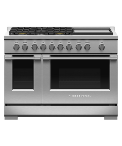 Fisher & Paykel RGV3-485GD-N 48" Professional Gas Range with Griddle – Stainless Steel
