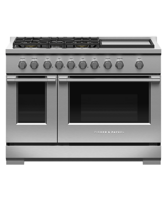 Fisher & Paykel RGV3-485GD-N 48" Professional Gas Range with Griddle – Stainless Steel