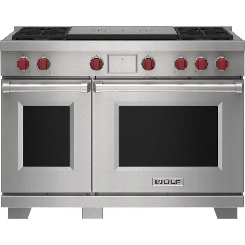 Wolf DF48450F/S/P 48″ Dual Fuel Range with French Top