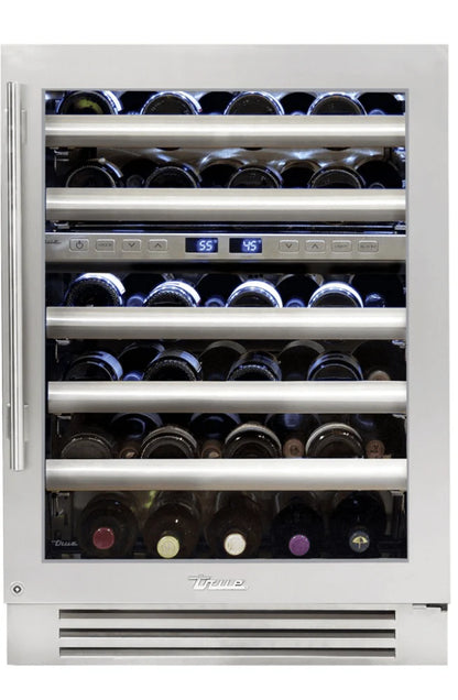 True TWC-24DZ-R-SG-C 24" Dual Zone Wine Cabinet – Stainless Steel Glass