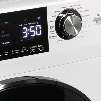 GE GFQ14ESSNWW 24" Front Load Washer Dryer Combo 2.4 Cu. Ft. – White