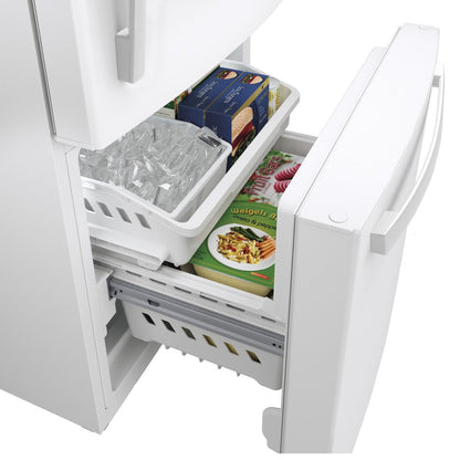 GE GDE21EGKWW 30" Bottom-Freezer Refrigerator 21 Cu. Ft. – White