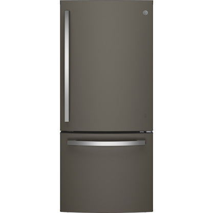 GE GDE21EMKES 30" Bottom-Freezer Refrigerator 21 Cu. Ft. – Fingerprint Resistant Slate