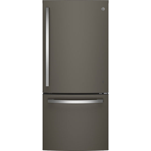 GE GDE21EMKES 30" Bottom-Freezer Refrigerator 21 Cu. Ft. – Fingerprint Resistant Slate
