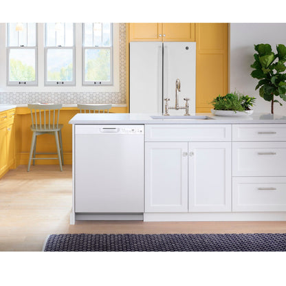 GE ENERGY STAR GDF550PGRWW 24" Built-In Dishwasher with Dry Boost & Sanitize Cycle – White