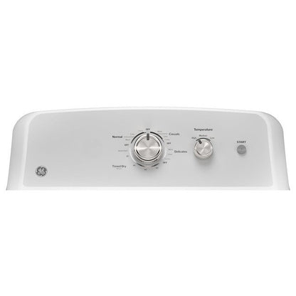 GE 7.2 cu. ft. GTD38EASWWS Capacity Electric Dryer with Up To 120 ft. Venting and Reversible Door