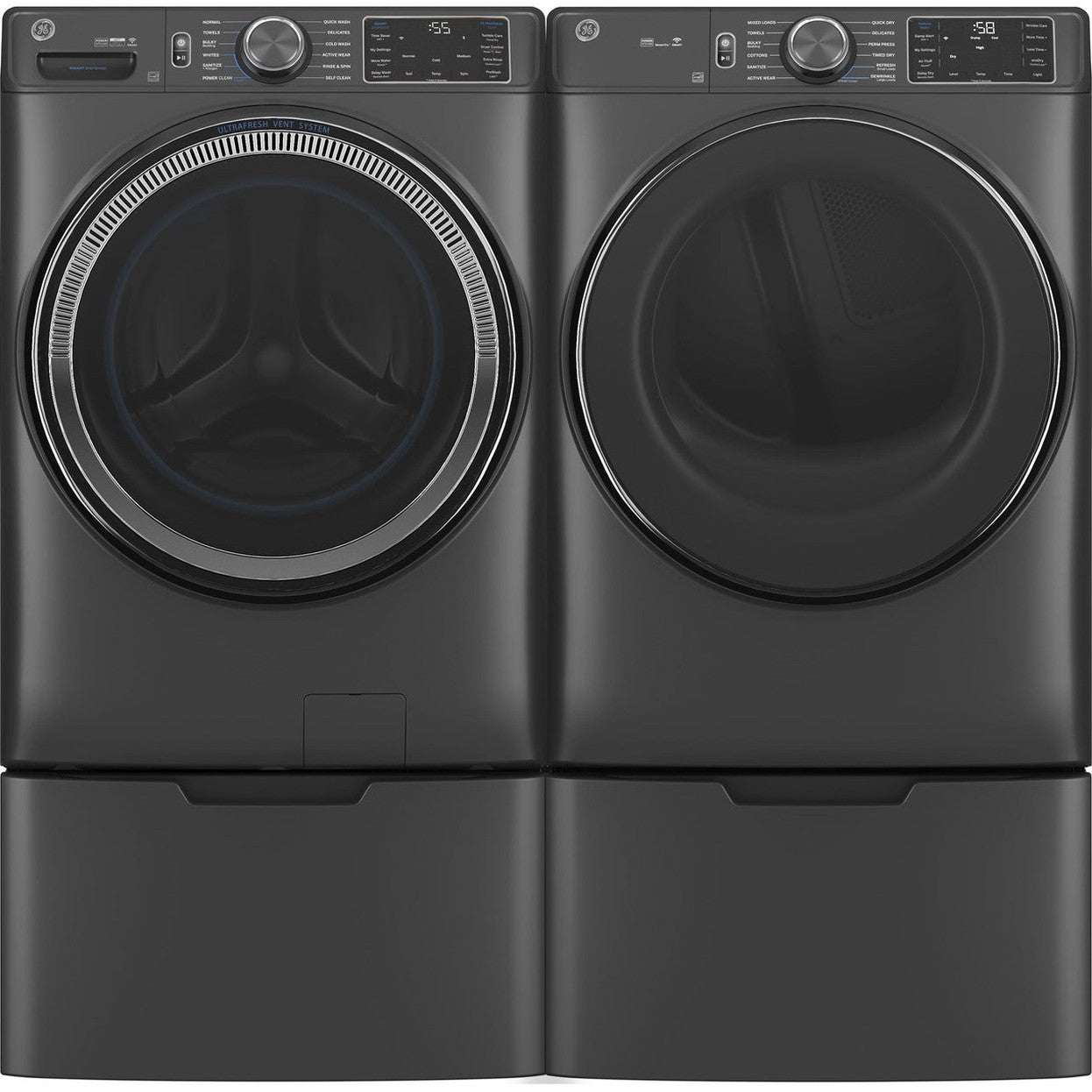 GE® ENERGY STAR® GFD65ESPVDS 7.8 cu. ft. Capacity Smart Front Load Electric Dryer with Sanitize Cycle