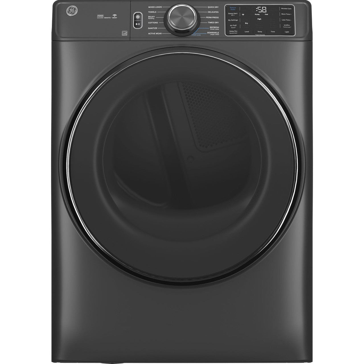 GE® ENERGY STAR® GFD65ESPVDS 7.8 cu. ft. Capacity Smart Front Load Electric Dryer with Sanitize Cycle