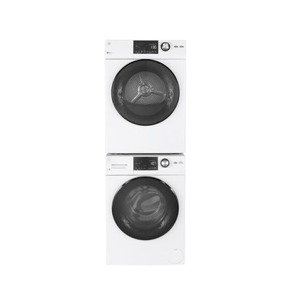 GE ENERGY STAR® GFT14ESSMWW 24" 4.1 Cu. Ft. Front Load Ventless Condenser Electric Dryer with Stainless Steel Basket